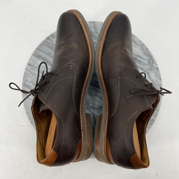 Florsheim Mens 12 Shoe Brown Leather Highland Plain Toe Oxford Preppy Dress main image 5